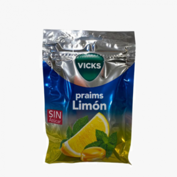 Vicks Limon Caramelo Duro con Mentol 72 g